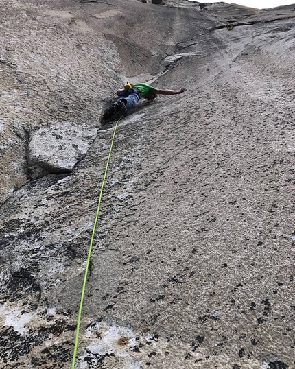 Adam Ondra, Dawn Wall, El Capitan, Yosemite - Adam Ondra on Dawn Wall: climbing towards Wino Tower