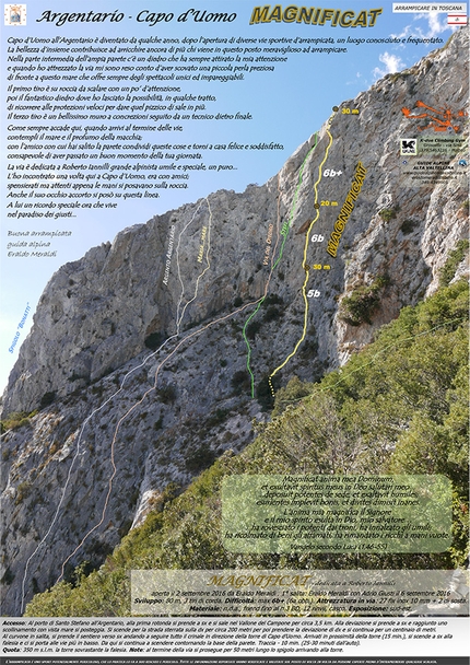 Magnificat, Capo d'Uomo, Argentario, Eraldo Meraldi - During the first ascent of 'Magnificat', Capo d'Uomo, Argentario, Italy