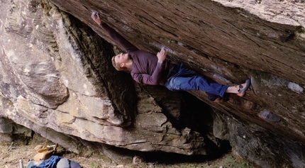 Jakob Schubert, Bügeleisen, Maltatal - Jakob Schubert climbing the boulder problem Bügeleisen sit 8C at Maltatal, Austria.