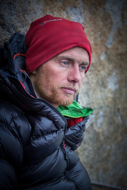 Mirror Wall, Greenland, Leo Houlding - Leo Houlding during the first ascent of Reflections, (E6 6b, A3+, 1250m Leo Houlding, Joe Möhle, Matt Pickles, Matt Pycroft, Waldo Etherington, 2016) up the NF Face of Mirror Wall, Greenland