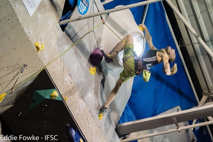 Janja Garnbret and Domen Škofič win Lead World Cup 2016 in Kranj