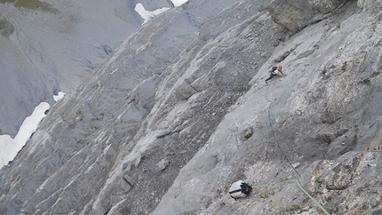 Alpinismo: nella Nordwand dell’Eiger - Maurizio Rossetto sulla via Le Chant du Cygne, parete Nord Eiger