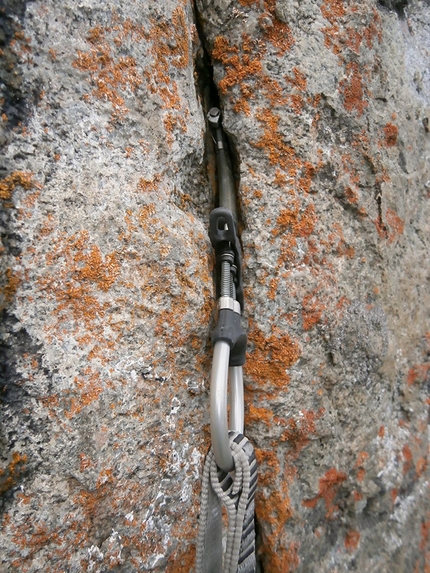 Jozef Kristoffy, Jastrabia veza, Slovakia - Micro Friends used by Jozef Kristoffy to make the first ascent of 'Corona' at Jastrabia veza in Slovakia