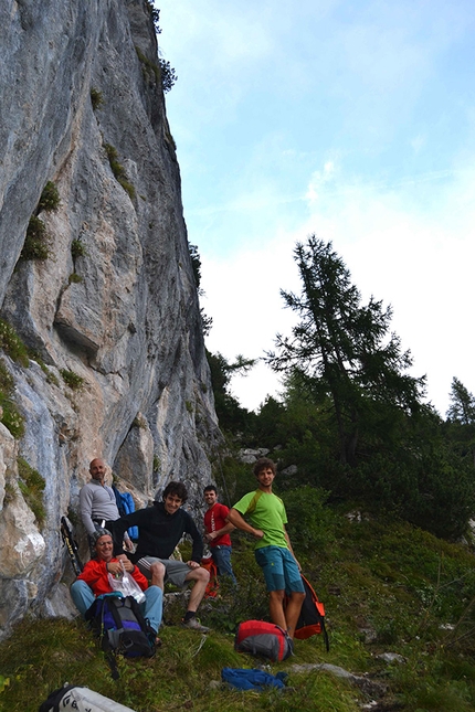 Malga Spora, Croz del Giovan, Brenta Dolomites - Happiness at the end of the day at Malga Spora - Croz del Giovan, Brenta Dolomites