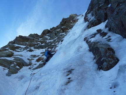 Fletschhorn, Parete est integrale, Giovanni Pagnoncelli, Marcello Sanguineti - Fletschhorn: sulla via ''Parete Est Integrale'