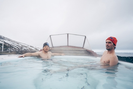 Islanda, cascate di ghiaccio, Albert Leichtfried, Benedikt Purner - Albert Leichtfried e Benedikt Purner in Islanda