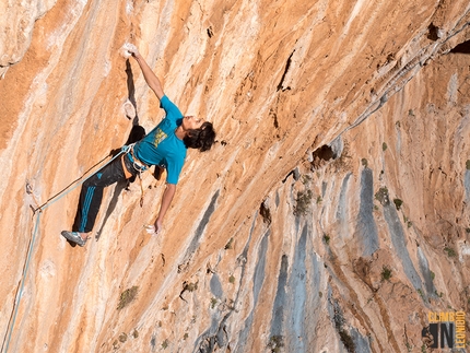 Leonidio, Greece, Twin Caves - Sachi Amma climbing Tufadango 8a+ at Twin Caves, Leonidio, Greece