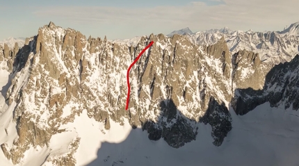Pointe de la Fouly, new ski descent in Mont Blanc massif