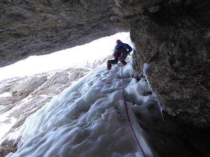 Julian Alps, new winter climb on Cima Verde del Montasio