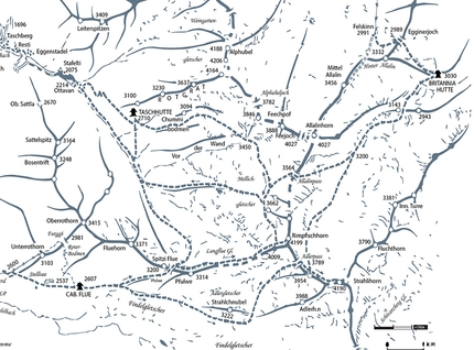 Allalinhorn, Scialpinismo e Sci Ripido, i 4000 delle Alpi - Allalinhorn