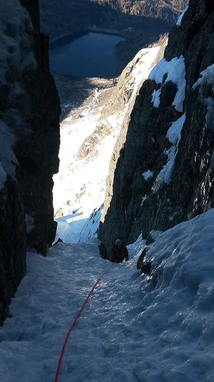 Valle di Trona, Val Gerola, Cristian Candiotto - Couloir del dado tratto, Pizzo di Mezzaluna