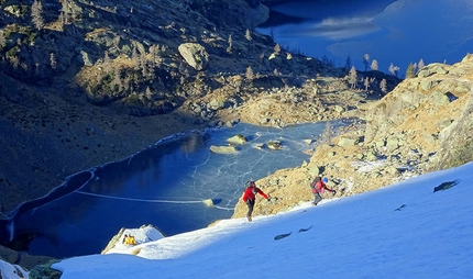 Valle di Trona, Val Gerola, Cristian Candiotto - Couloir del dado tratto, Pizzo di Mezzaluna