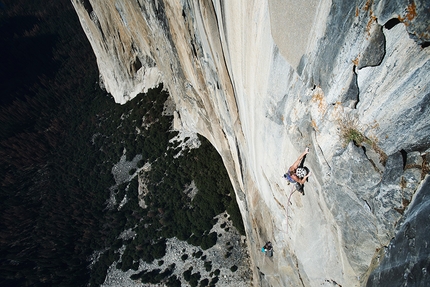 Yosemite, El Capitan, Jacopo Larcher, Barbara Zangerl - Jacopo Larcher e Barbara Zangerl durante la loro salita in libera di The Zodiac, El Capitan, Yosemite