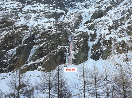 Val Clavalitè, Valle d'Aosta, Dica 66, Elio Bonfanti, Claudio Casalegno, Enrico Pessiva - Dica 66 in Val Clavalitè (Valle d'Aosta).