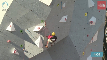 Ice Climbing World Cup 2017 - Nikolai Kuzovlev climbing to victory in the second stage of the Ice Climbing World Cup 2017 that took place at Beijing (Peking) from 5 - 7 January 2017