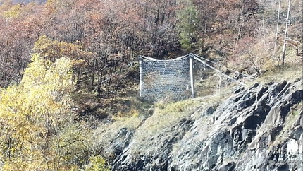 Vallone di Sea, Val Grande di Lanzo - Rete protezione per la SP Val d'Ala - Monaviel.