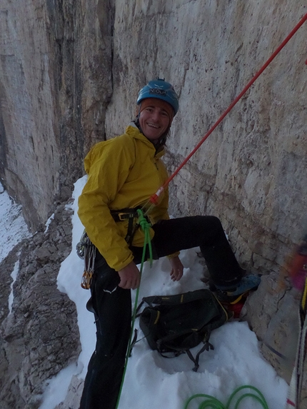 Drei Zinnen, Dolomites, Tre Cime di Lavaredo, winter trilogy, Simon Gietl, Vittorio Messini - Simon Gietl and Vittorio Messini on 31/12/2016 during the Winter Trilogy on the Tre Cime di Lavaredo, Dolomites