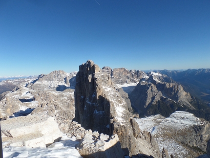 Tre Cime di Lavaredo, Dolomiti, trilogia invernale, Simon Gietl, Vittorio Messini - Simon Gietl e Vittorio Messini il 31/12/2016 durante la Trilogia invernale sulle Tre Cime di Lavaredo