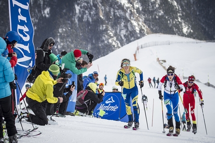 Coppa del Mondo di scialpinismo 2017 - Emelie Forsberg durante la prima tappa della Coppa del Mondo di scialpinismo 2017 a Font Blanca, Andorra. Vertical Race