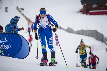 Ski Mountaineering World Cup 2017 - Alba De Silvestro taking part in the first stage of the Ski Mountaineering World Cup 2017 at Font Blanca, Andorra. Vertical race