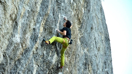 Matteo Menardi, Fonzaso - Matteo Menardi climbing 'Child in Time' 8c+ at Fonzaso