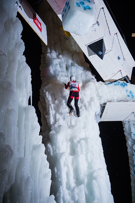 Ice Climbing World Cup 2017 - Durante la Coppa del Mondo di arrampicata su ghiaccio 2017 a Corvara - Rabenstein. Speed.