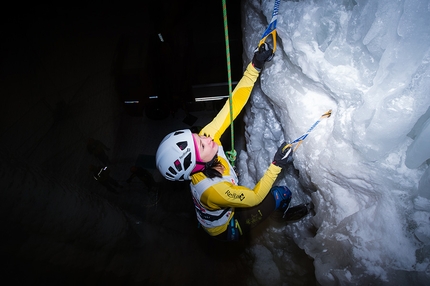 Ice Climbing World Cup 2017 - Durante la Coppa del Mondo di arrampicata su ghiaccio 2017 a Corvara - Rabenstein. Speed.