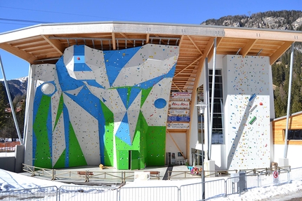 Campitello di Fassa, IFSC Climbing European Championships - The ADEL climbing wall at Campitello di Fassa, Italy which will host the  IFSC Climbing European Championships from 29 June to 1 July 2017