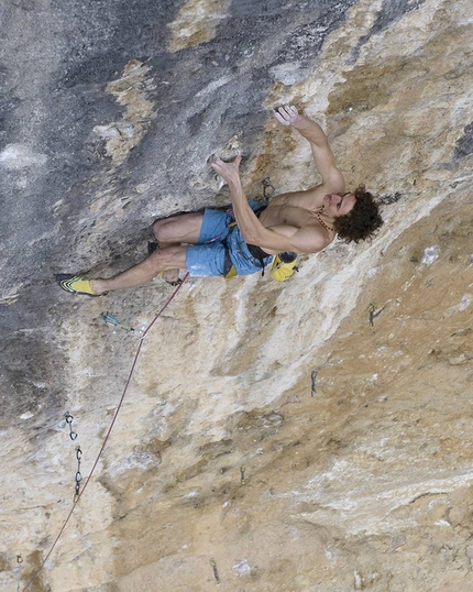 Adam Ondra, Oliana, Spain - Adam Ondra climbing Pachamama 9a+ at Oliana in Spain