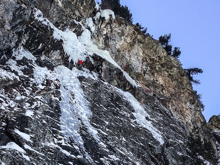 Ötztal Freizeitstress ice climb established in Austria by Hansjörg Auer and Reinhard Obweger
