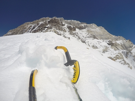 Cerro Murallon, Patagonia, David Bacci, Matteo Bernasconi, Matteo Della Bordella - During the first ascent of the East Face of Cerro Murallon in Patagonia (David Bacci, Matteo Bernasconi, Matteo Della Bordella 04-05/02/2017)