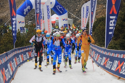 Mondiali di Scialpinismo Alpago - Piancavallo 2017 - La partenza maschile del Individual Race, Mondiali di Scialpinismo Alpago - Piancavallo 2017