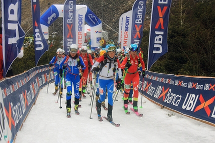 Mondiali di Scialpinismo Alpago - Piancavallo 2017 - La partenza femminile del Individual Race, Mondiali di Scialpinismo Alpago - Piancavallo 2017