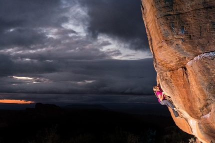 Jorg Verhoeven, Katharina Saurwein, Rocklands, South Africa - Katharina Saurweinbouldering at Rocklands in South Africa