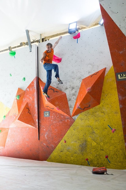 Coppa Italia Boulder 2017 - Michael Piccolruaz durante la seconda tappa della Coppa Italia Boulder 2017 a Modena