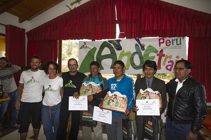 Ande trail, Cordillera Blanca, Perù, Sud America - La premiazione dell'Ande trail