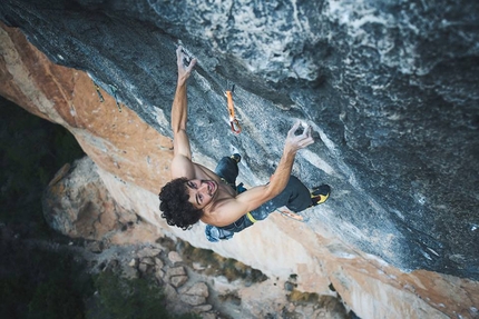 Jacopo Larcher, La Rambla, Siurana, Spain - Jacopo Larcher climbing La Rambla at Siurana in Spain