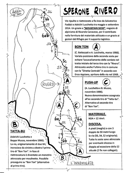 Rocca Sbarua, Monte Freidour - Via Bon Ton allo Sperone Rivero di Rocca Sbarua
