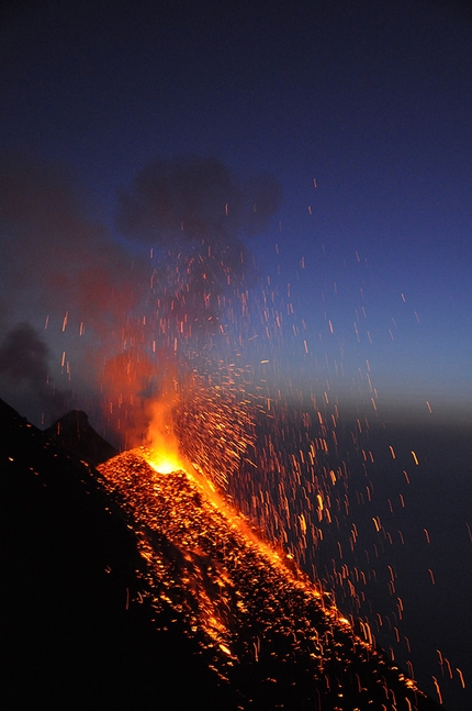 Il vulcano di Stromboli - L'eruzione del volcano di Stromboli