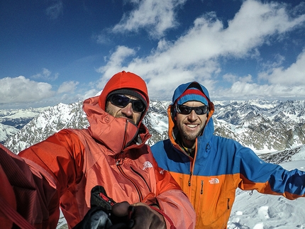 Kaunergrat, Ötztal Alps, Hansjörg Auer, Matthias Auer - Hansjörg Auer and Matthias Auer during their Kaunergrat traverse from 14 - 17 March 2017 