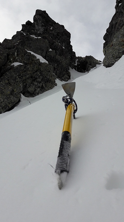 Pizzo Tronella, Val Gerola, Cristian Candiotto - Cristian Candiotto durante la salita di Couloir sinuoso il 12/03/2017 sul Pizzo Tronella in Val Gerola