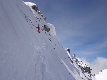 Dolomiti, sci ripido, sci estremo - Sci ripido e sci estremo in Dolomiti: Cima Cercen Parete Nord-Ovest, tratto ripido