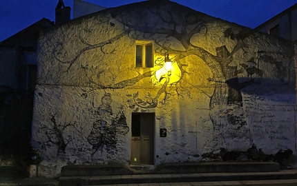 Lula, Monte Albo, Sardinia - A historic murales at Lula