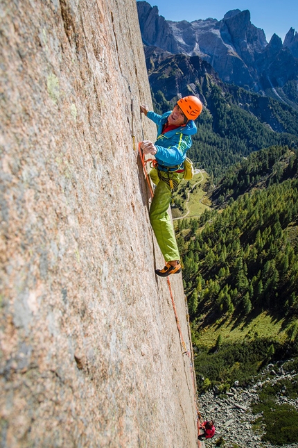 Adventure Awards Days 2017 - Manolo su Pinne Gialle (Tognazza, Passo Rolle, Dolomiti)