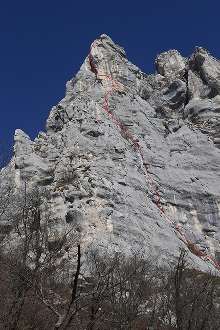 Valle del Sarca, Torre Grigia del Brento, Camino del pesce d'aprile, Walter Polidori, Alessandro Pelanda, Alessandro Ceriani  - Camino del pesce d'aprile alla Torre Grigia del Brento (Walter Polidori, Alessandro Pelanda, Alessandro Ceriani )