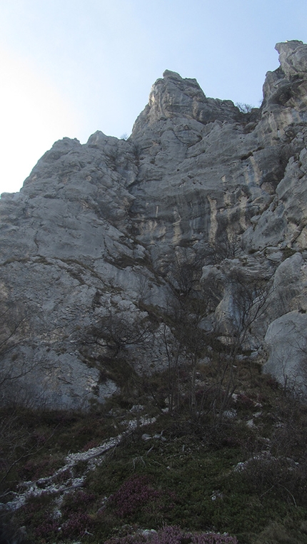 Valle del Sarca, Torre Grigia del Brento, Camino del pesce d'aprile, Walter Polidori, Alessandro Pelanda, Alessandro Ceriani  - Camino del pesce d'aprile alla Torre Grigia del Brento: verso l'attacco