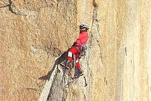 Jean-Christophe Lafaille, Drus, Monte Bianco - Jean-Christophe Lafaille durante la solitaria alla parete ovest dei Drus, Monte Bianco