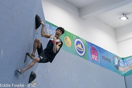 Coppa del Mondo Boulder 2017 - Jongwon Chon durante la seconda tappa della Coppa del Mondo Boulder 2017 a Chongqing in Cina