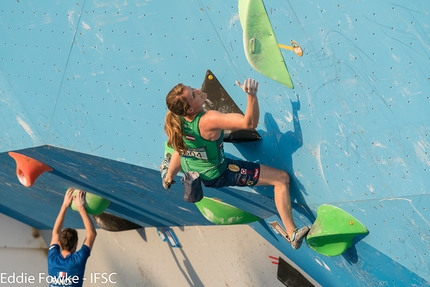 Coppa del Mondo Boulder 2017 - Anna Stöhr durante la seconda tappa della Coppa del Mondo Boulder 2017 a Chongqing in Cina