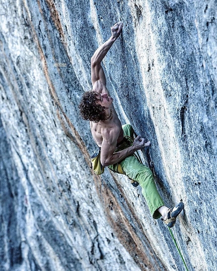 Adam Ondra - Adam Ondra making the first ascent of La Terza Eta 9a at Camaiore in Tuscany, Italy